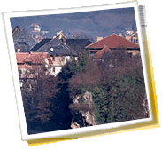 panorama de ciudad de viajes - Bosnia - Herzegovina, tiempo,  prefijo telefónico, galería de fotos