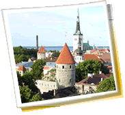 panorama de ciudad de viajes - Estonia, tiempo,  prefijo telefónico, galería de fotos