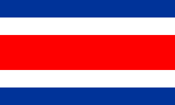 Nationella flagga, COSTA RICA
