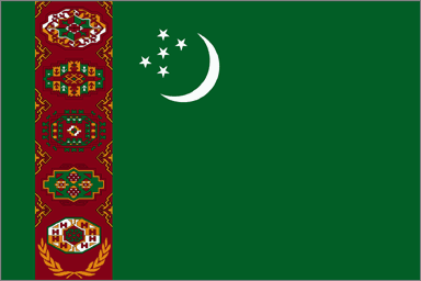 Nationella flagga, Turkmenistan